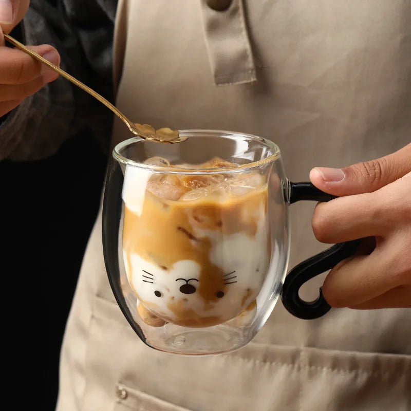Cute Cat Glass Mug